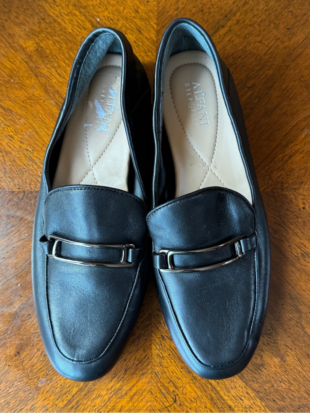 Alfani Step ’N Flex Black Leather Loafers – Size 7M